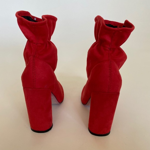 Red suede boots - Picture 2 of 4